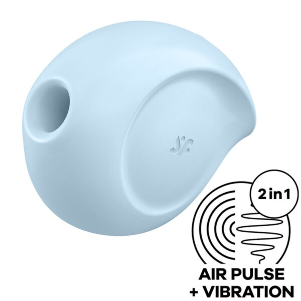 SATISFYER – ESTIMULADOR DE PULSO DE AR SUGAR RUSH E VIBRADOR AZUL