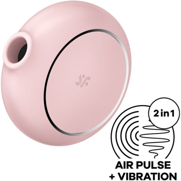SATISFYER – PRO TO GO 3 ESTIMULADOR E VIBRADOR DE PULSO DE AR DUPLO ROSA