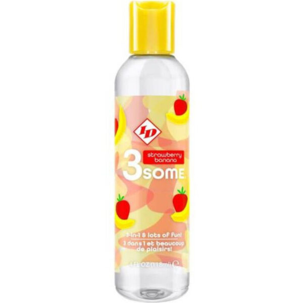 ID 3SOME – GARRAFA DE BANANA DE MORANGO COM 4 FL OZ