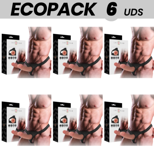 ECOPACK 6 UNIDADES – INTENSE ARNÊS OCO COM DILDO 16 X 3 CM