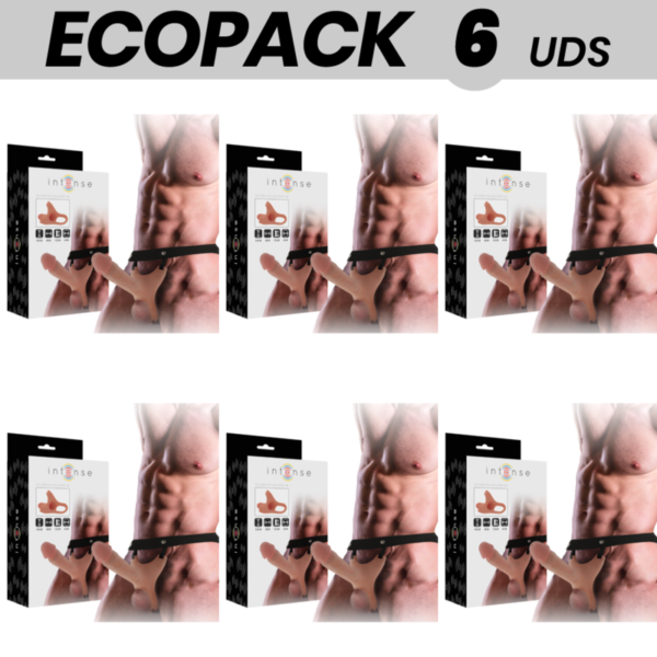 ECOPACK 6 UNIDADES – INTENSE ARNÊS OCO COM DILDO 16 X 3,5 CM