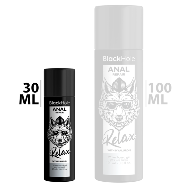 BLACK HOLE – REPARO ANAL RELAX À BASE DE ÁGUA COM HIALURON 30 ML