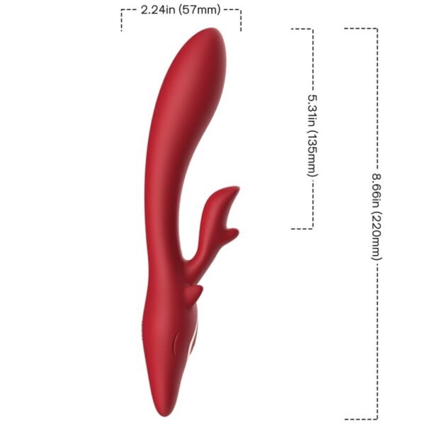 ARMONY – ELK VIBRADOR COELHO CURVADO VERMELHO