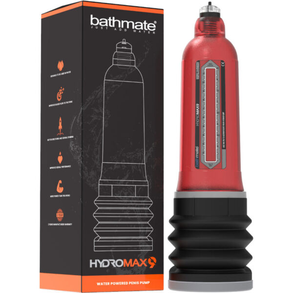 BATHMATE – HYDROMAX 9 BOMBA DE AUMENTO DO PÉNIS VERMELHA