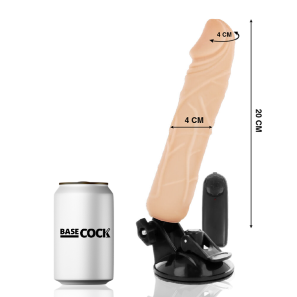 BASECOCK – VIBRADOR DE CONTROLE REMOTO NATURAL REALISTA 20 CM -O- 4 CM