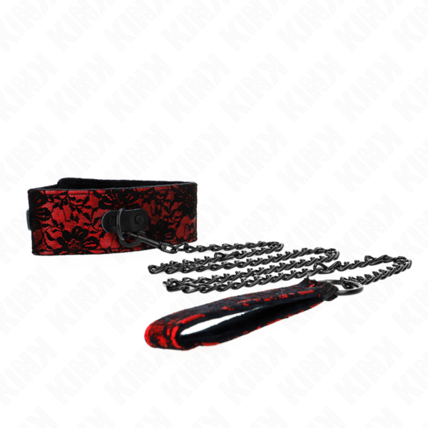 KINK – COLAR DE RENDA COM CINTO COM CINTO DE COURO REAL 105 CM / 44 X 5,5 CM
