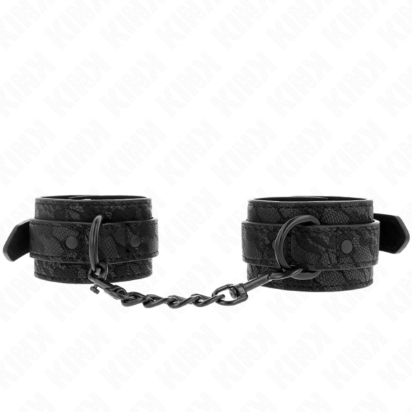 KINK – PUNHOS COBERTOS DE RENDA ESCURA AJUSTÁVEIS PRETO 19-26 CM