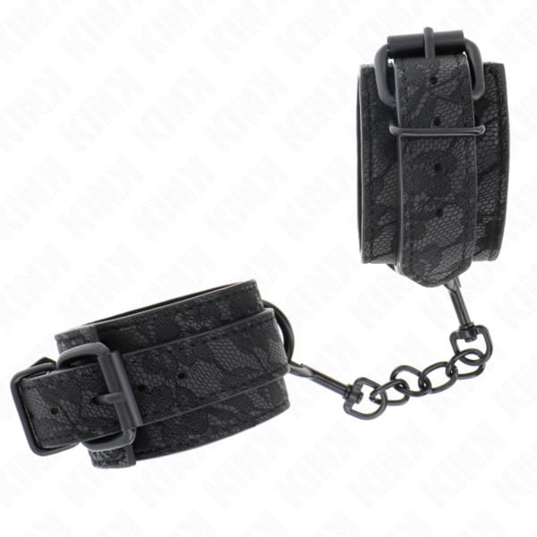 KINK – PUNHOS COBERTOS DE RENDA ESCURA AJUSTÁVEIS PRETO 19-26 CM