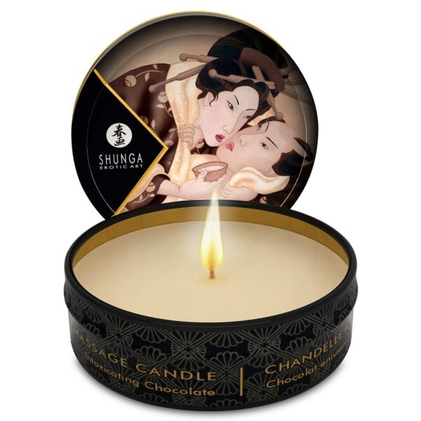 SHUNGA – MINI CARESS BY CANDELIGHT VELA DE MASSAGEM DE CHOCOLATE 30 ML