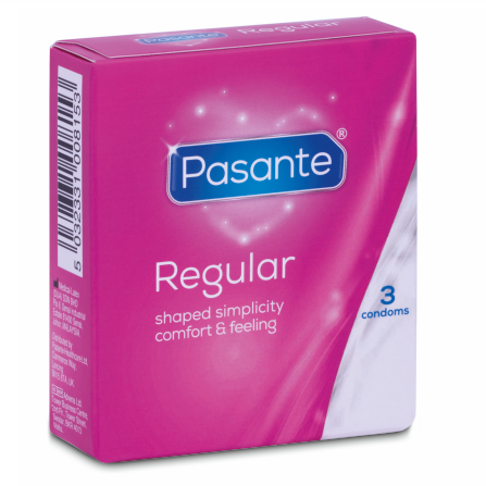 PASANTE – DE PRESERVATIVO GAMA REGULAR 3 UNIDADES