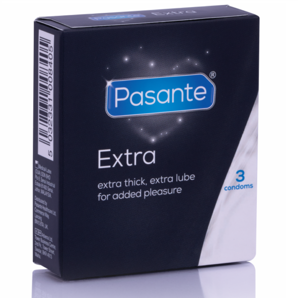 PASANTE – PRESERVATIVO EXTRA EXTRA GROSSO DE 3 UNIDADES