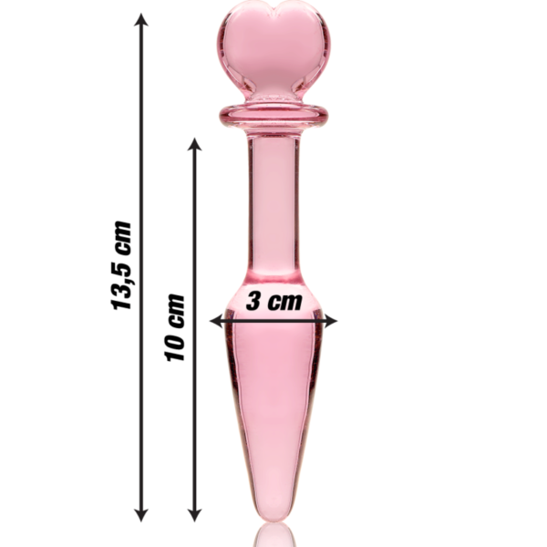 NEBULA SERIES BY IBIZA – MODELO 7 ANAL PLUG VIDRO BOROSILICADO ROSA 13.5 CM -O- 3 CM