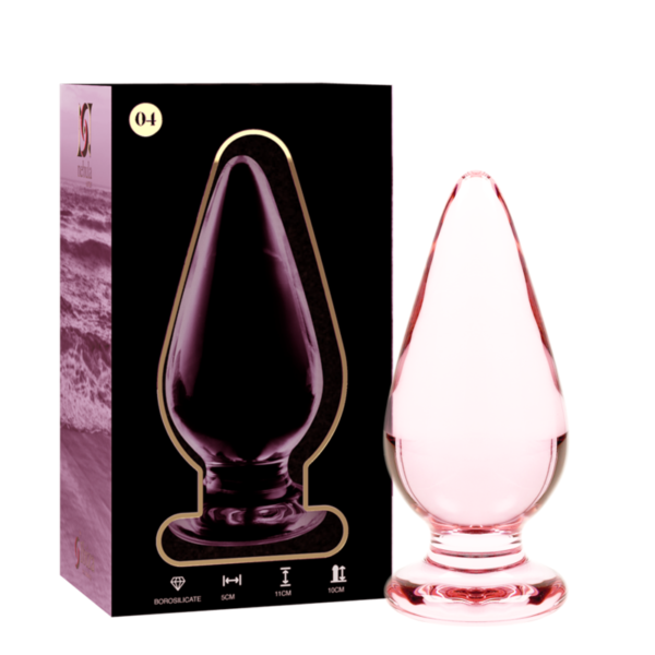 NEBULA SERIES BY IBIZA – MODELO 4 ANAL PLUG VIDRO BOROSILICADO ROSA 11 CM -O- 5 CM