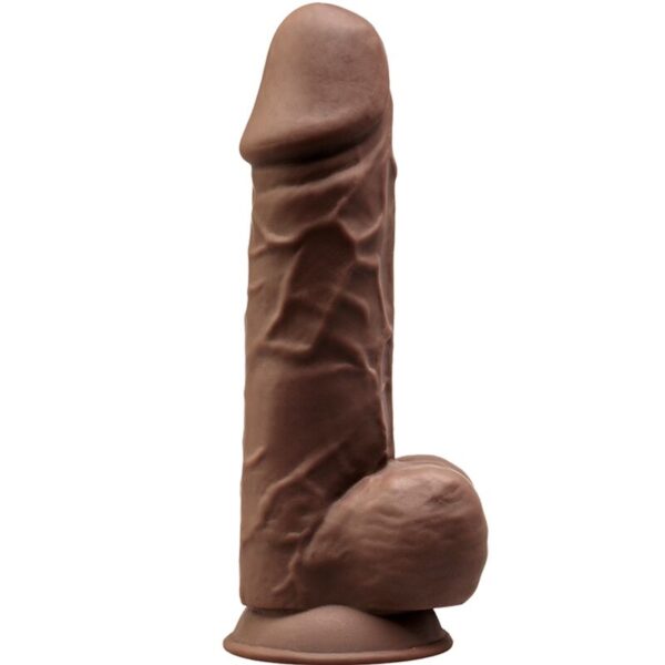 SILEXD – MODELO 1 PÊNIS REALÍSTICO PREMIUM SILEXPAN SILICONE CASTANHO 21.5 CM