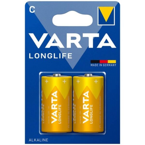 VARTA – BATERIA ALCALINA DE LONGA VIDA C LR14 BLISTER*2