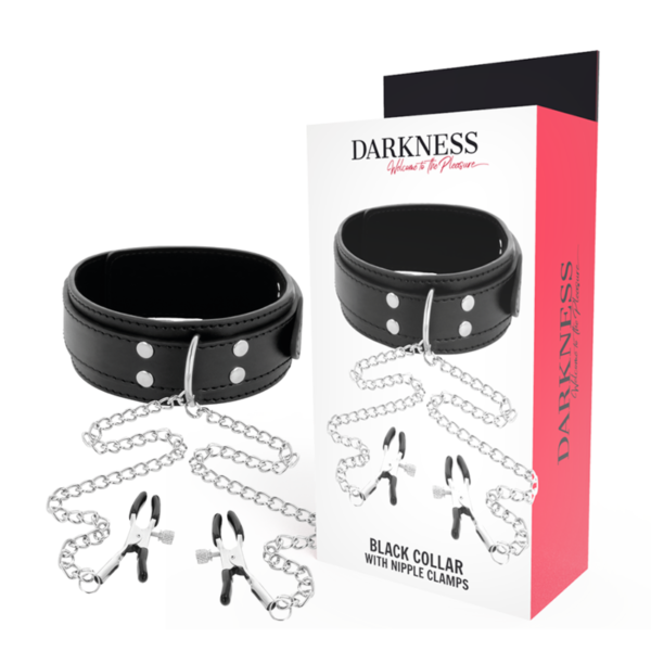 DARKNESS – COLAR COM GRAMPOS DE BICO PRETO