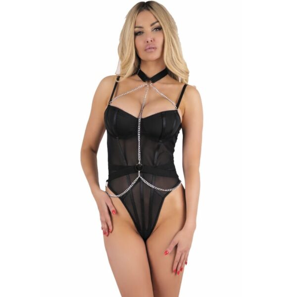 LIVCO CORSETTI FASHION – MELISENDA CF 1709 ROUPÃO DE BANHO + CAMISETA + TANGA PRETO S