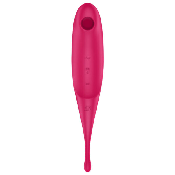 SATISFYER – ESTIMULADOR E VIBRADOR DE PULSO TWIRLING PRO AIR VERMELHO