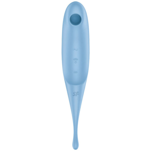 SATISFYER – ESTIMULADOR E VIBRADOR DE PULSO TWIRLING PRO AIR AZUL