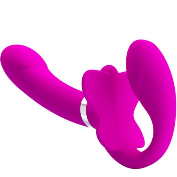 PRETTY LOVE – VIBRADOR VALERIE DOUBLE STRAP-ON 12 VIBRAÇÕES ROXO