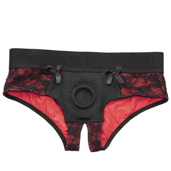 CALEXOTICS – CONJUNTO DE CALCINHAS SCANDAL SEM FUNDO COM DILDO TAMANHO L/XL