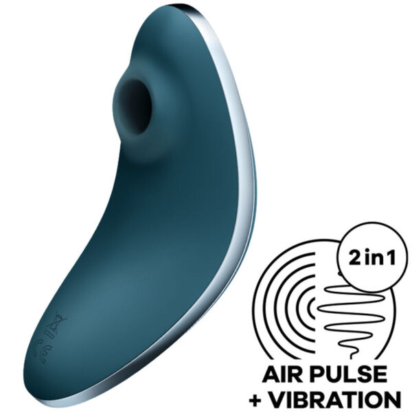 SATISFYER – ESTIMULADOR E VIBRADOR VULVA LOVER 1 AIR PULSE AZUL