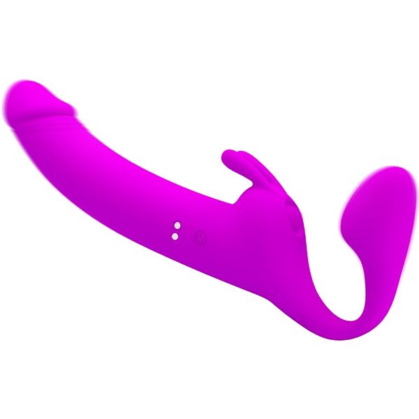 PRETTY LOVE – ZANINI STRAPLESS STRAP-ON 10 VIBRAÇÕES ROXO