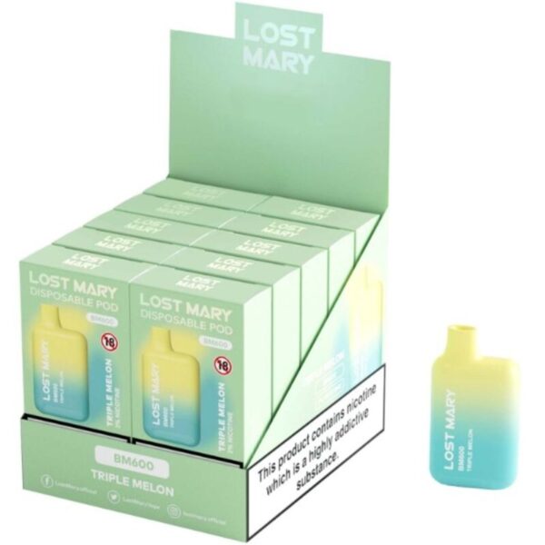 LOST MARY – BM600 NICOTINE VAPER 2% DESCARTÁVEL TRIPLO MELÃO