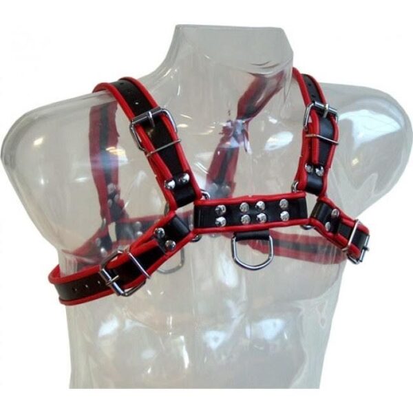 LEATHER BODY – CORRENTE ARNES III PRETO/VERMELHO
