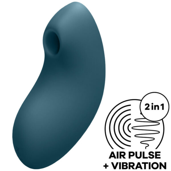 SATISFYER – ESTIMULADOR E VIBRADOR DE PULSO DE AR VULVA LOVER 2 AZUL